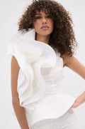 JULIETTE EXAGERATD RUFFLE BLOUSE