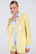 DOLLY SEQUIN BUTTON DOWN TOP