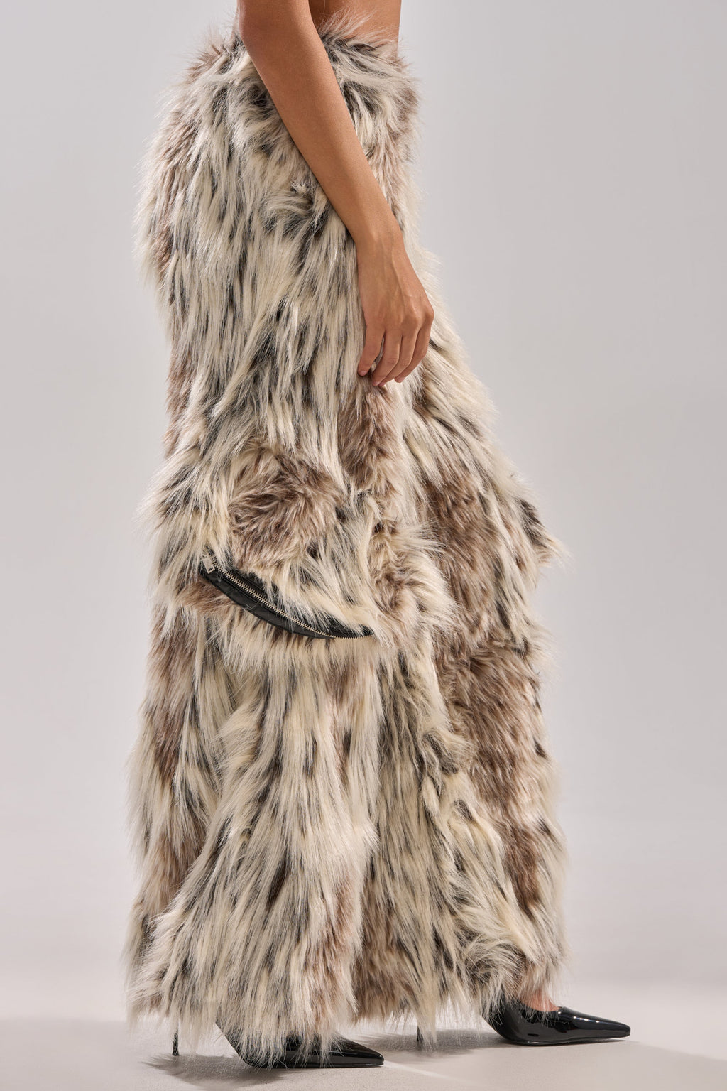 PARTICULAR TASTE FAUX FUR CARGO PANTS