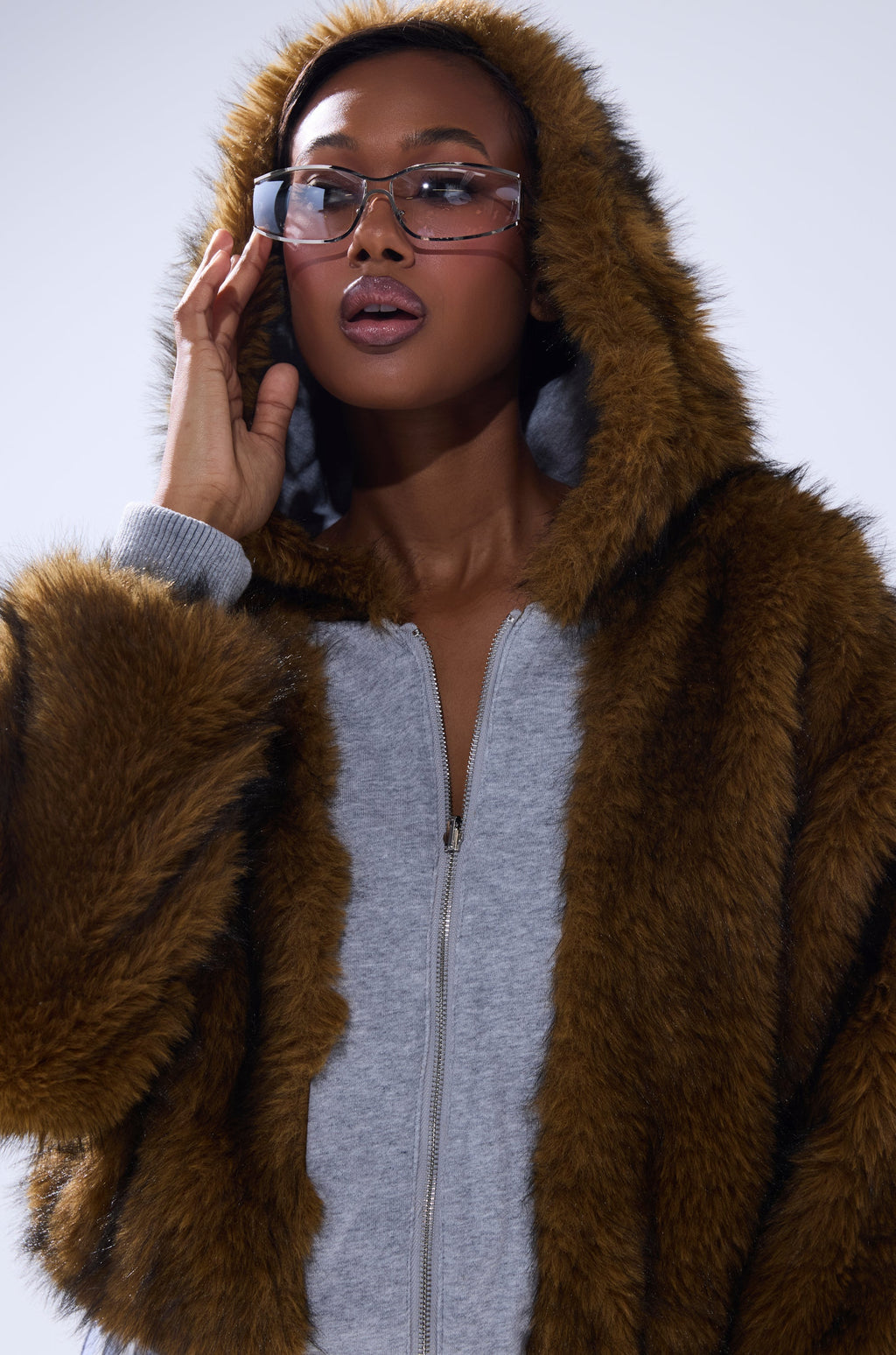 BEST OF BOTH WORLDS REVERSIBLE FUR SWEATSHIRT