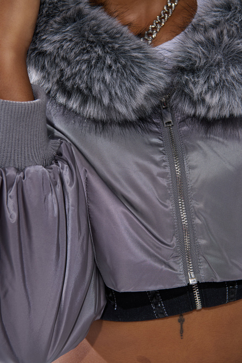 ITTY BITTY CROPPED BOMBER