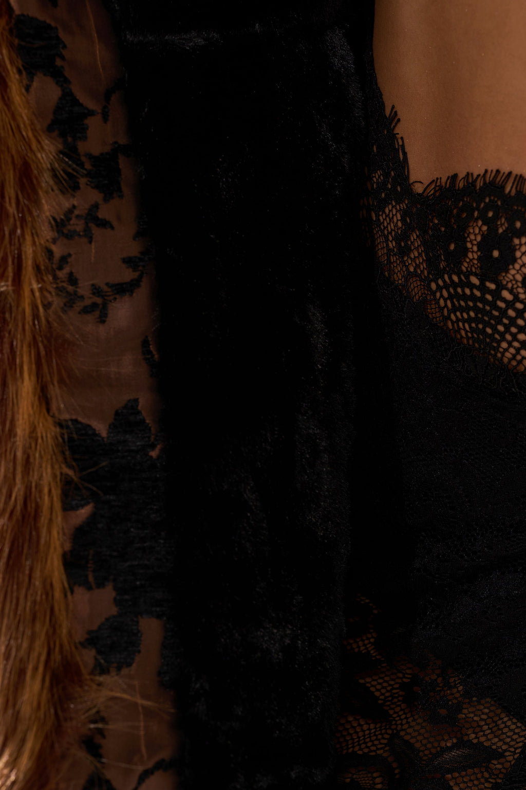 KENZY FUR TRIM MOTO IN JACQUARD
