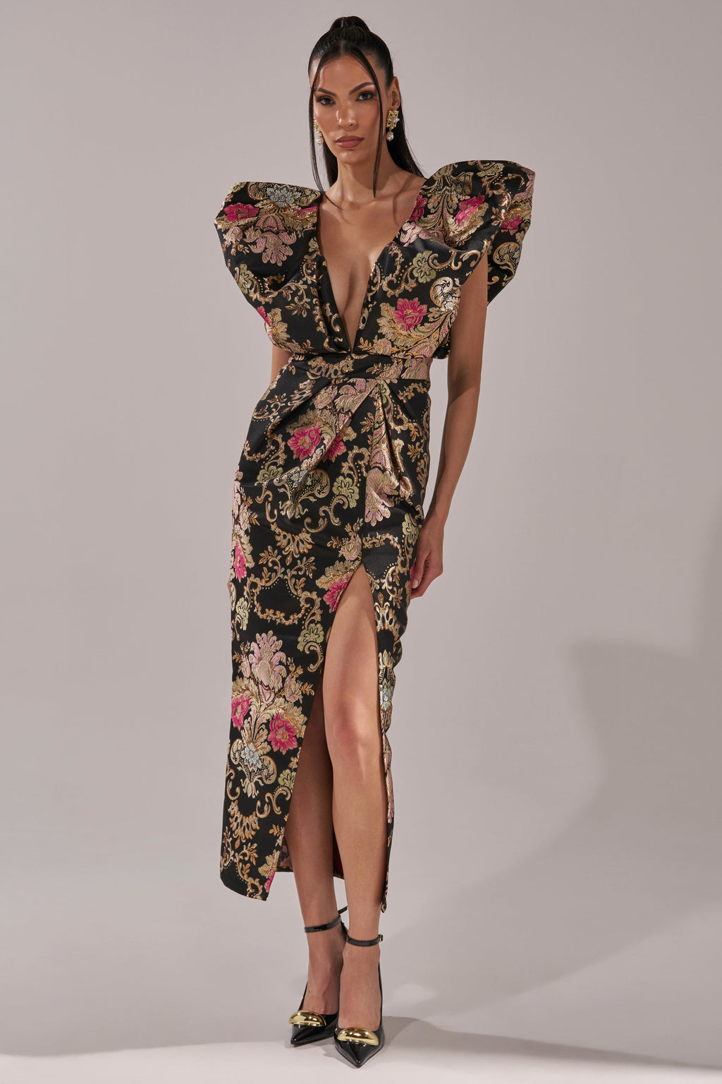 BEST DRESSED BROCADE MAXI DRESS