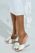 AZALEA WANG LOUSINE WEDGE WHITE SANDAL