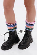 AZALEA WANG LUBNA BLACK FABRIC DETAIL BOOTIE