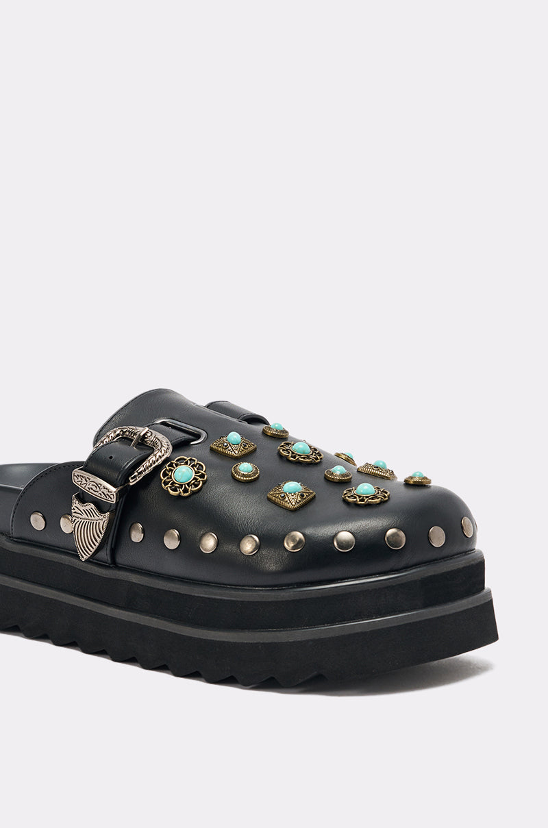 AZALEA WANG MAVIS FLAT EMBELLISHED CLOG