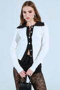 LOTTIE COLLARED LONG SLEEVE SWEATER