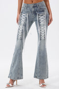 TIED UP FLARE JEANS