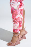AZALEA WANG SAWNEY MAUVE LACE UP PATENT SANDAL