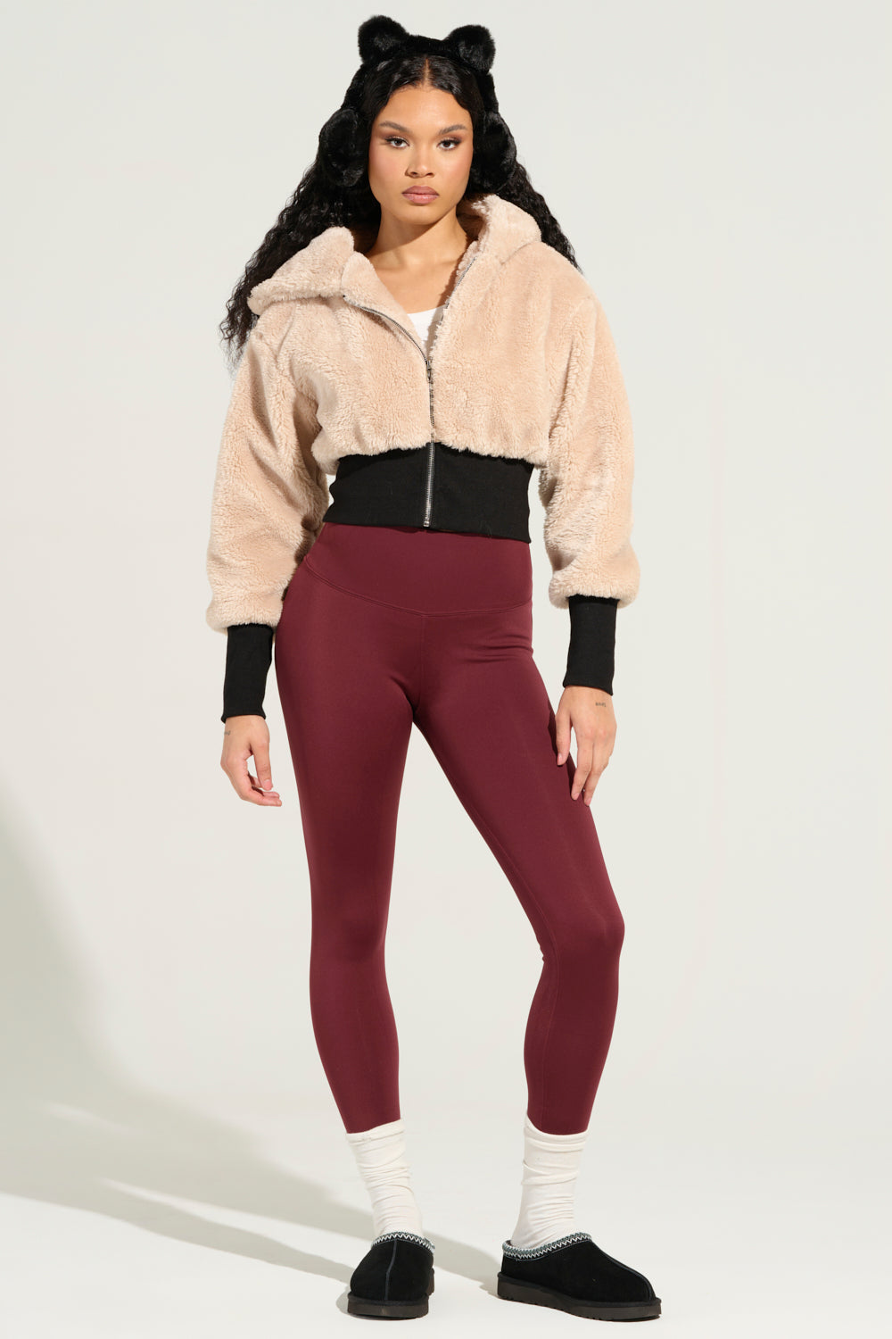 SNUGGLE FLEX FLEECE LEGGING IN RED