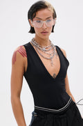 PAXTON PLUNGE SLEEVELESS BODYSUIT