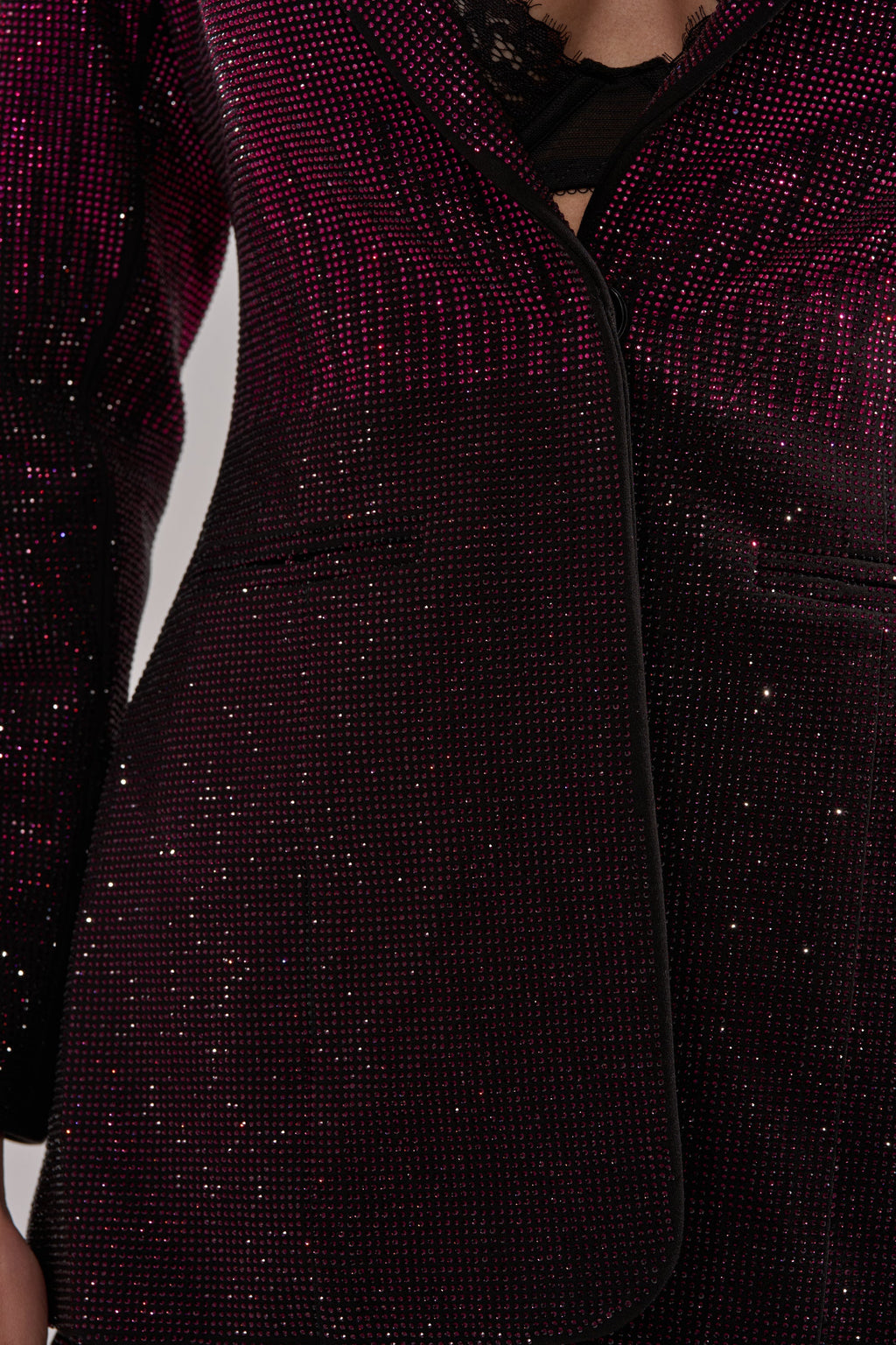 RAISE A GLASS RHINESTONE BLAZER