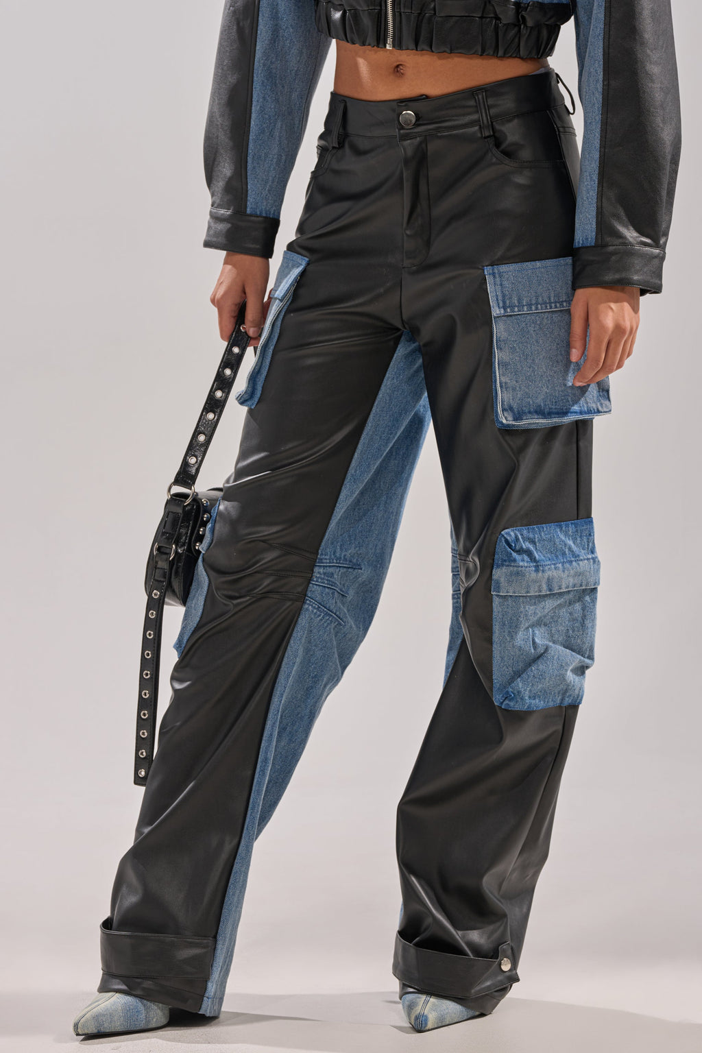 DOWN TIME MIXED MEDIA CARGO PANT