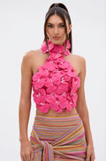 FLOWER BOMB TOP IN FUCHSIA
