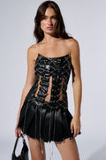 NIGHT CRAWLER SPIKE CORSET IN BLACK