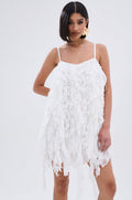 NEVER MET A GIRL LIKE ME RUFFLE MINI DRESS