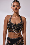 FEELING EXTRA MESH TOP WITH BEADS