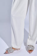 AZALEA WANG YUNA RHINESTONE FLOWER EMBELLISHED SANDAL
