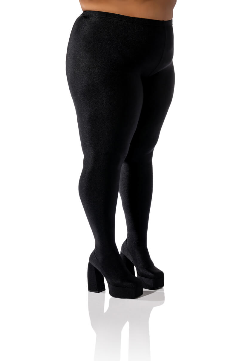 AZALA WANG STAR STRETCH CHUNKY PLUS PANT BOOT IN BLACK