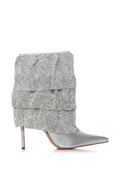 AZALEA WANG CHILTON SILVER CHAIN MAIL DRAPE BOOTIE