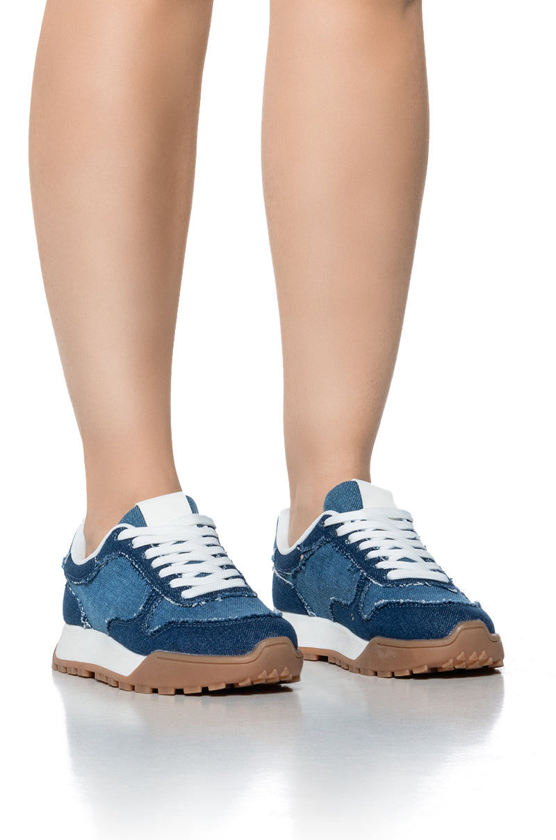 AZALEA WANG HAYNES DENIM SNEAKER