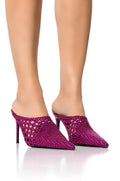 AZALEA WANG MAYLAH FUCHSIA WOVEN DETAIL PUMP
