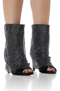 AZALEA WANG RIESLIN MESH BOOTIE IN BLACK