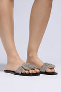 AZALEA WANG TAMBOURINE BLACK SANDAL