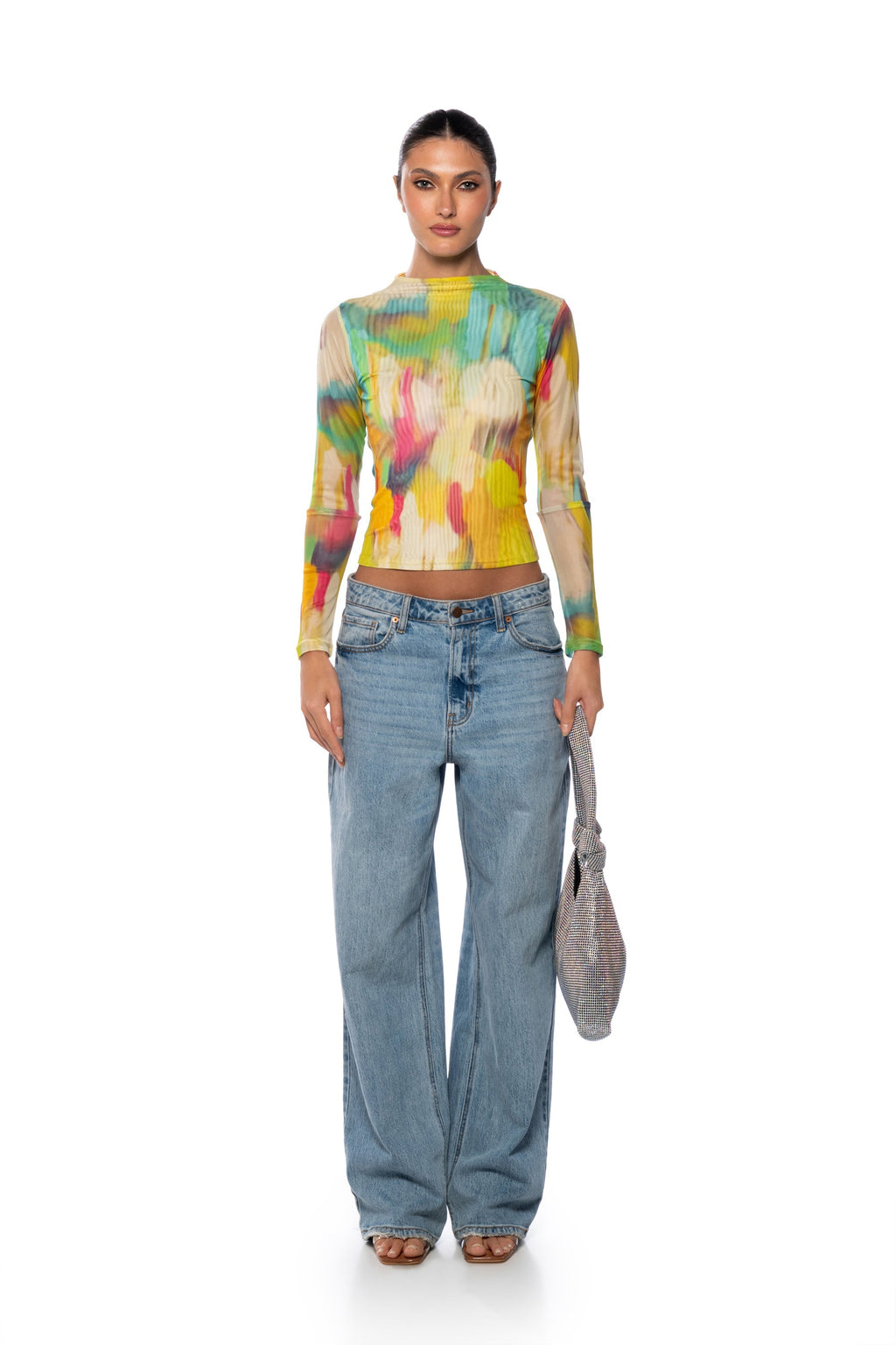 DAY DREAMING LONG SLEEVE MESH BODYSUIT