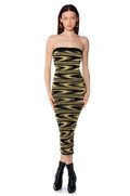 DEANNA SPARKLE KNIT BODYCON MIDI DRESS