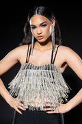 DRIPPIN RHINESTONE FRINGE CORSET