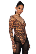 EVENING DRAMA BODYSUIT WITH GLOVES