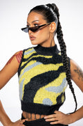 FEELING DANGEROUS SLEEVELESS CROPPED MOCK NECK SWEATER