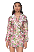 FLORAL DREAMS BROCADE SUIT DRESS