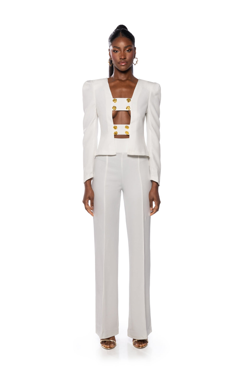 FLORENCE STRUCTURED BLOUSE IN WHITE
