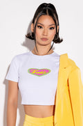 HERE COMES TROUBLE EMBELLISHED SHORT SLEEVE TEE