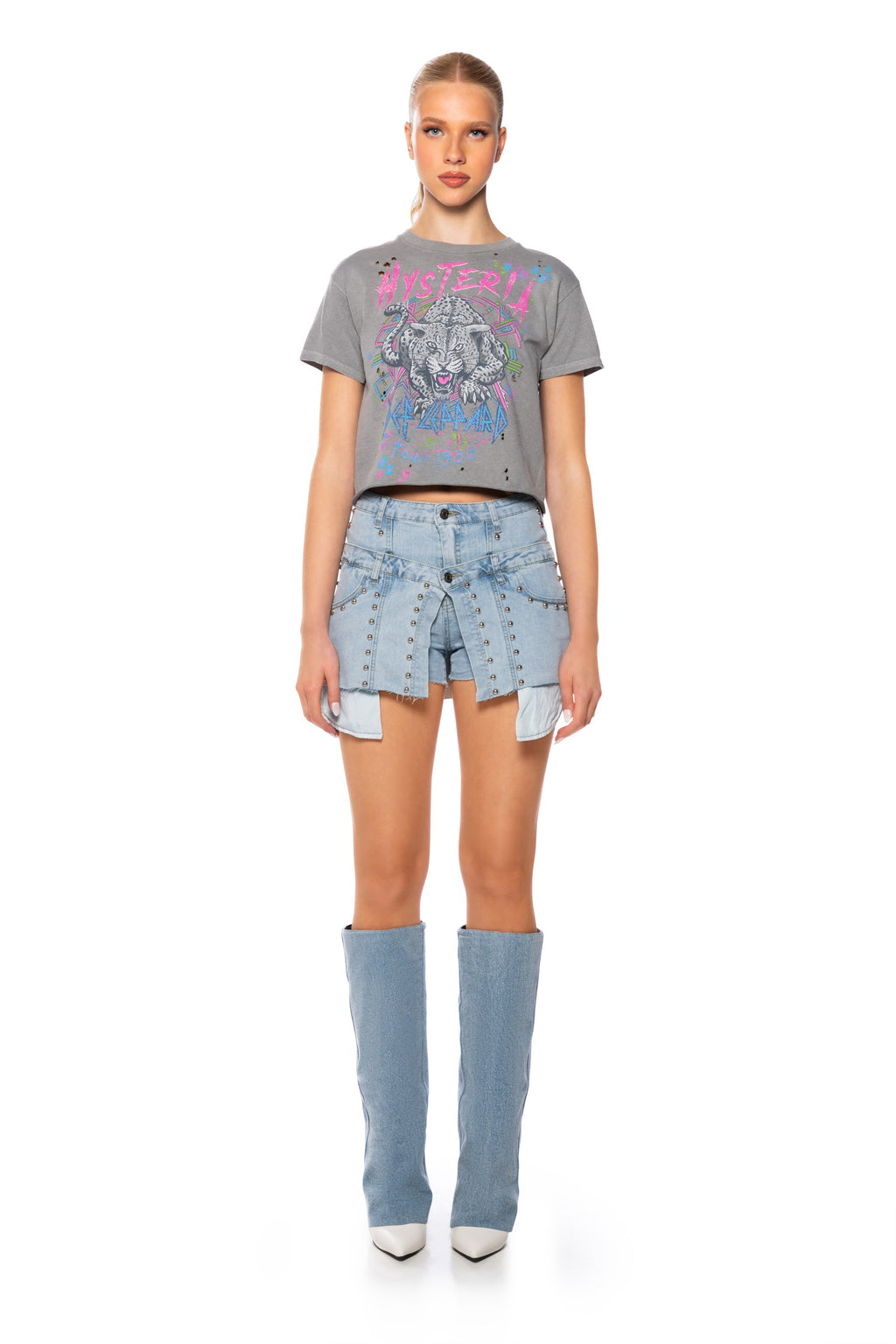 KAYLYN STUDDED MINI SKORT