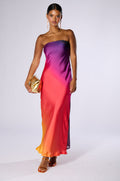 NOT GOING ANYWHERE SATIN MAXI DRESS