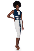 OPEN CONCEPT TIE FRONT VEST