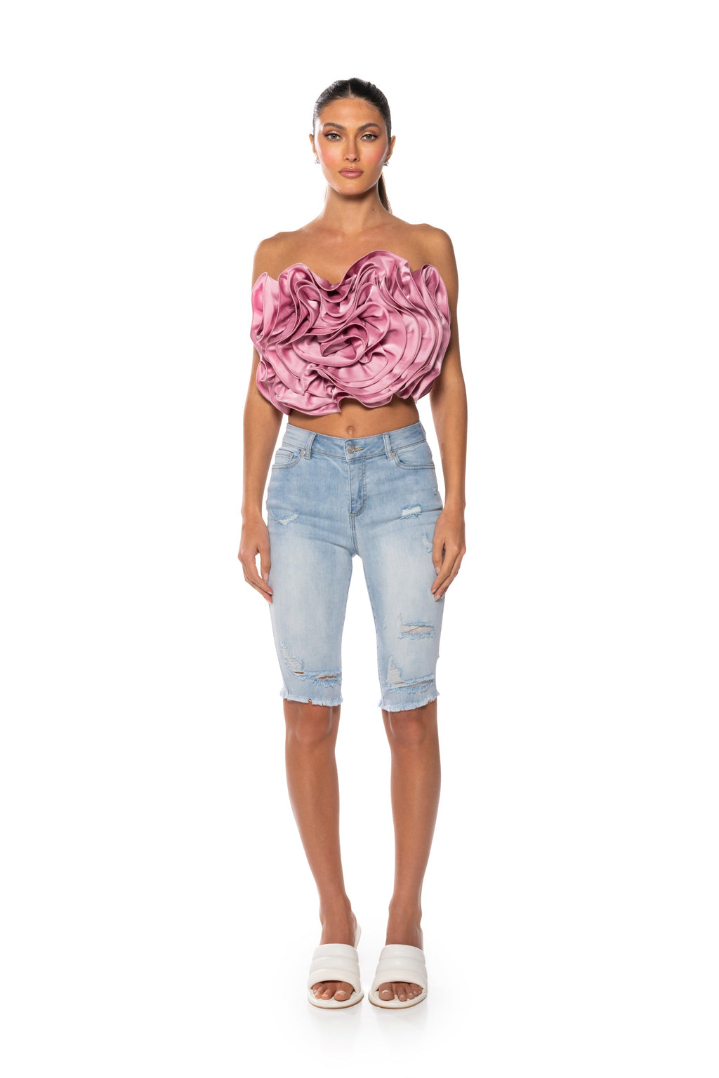 GOOD GIRL STATEMENT STRAPLESS TOP