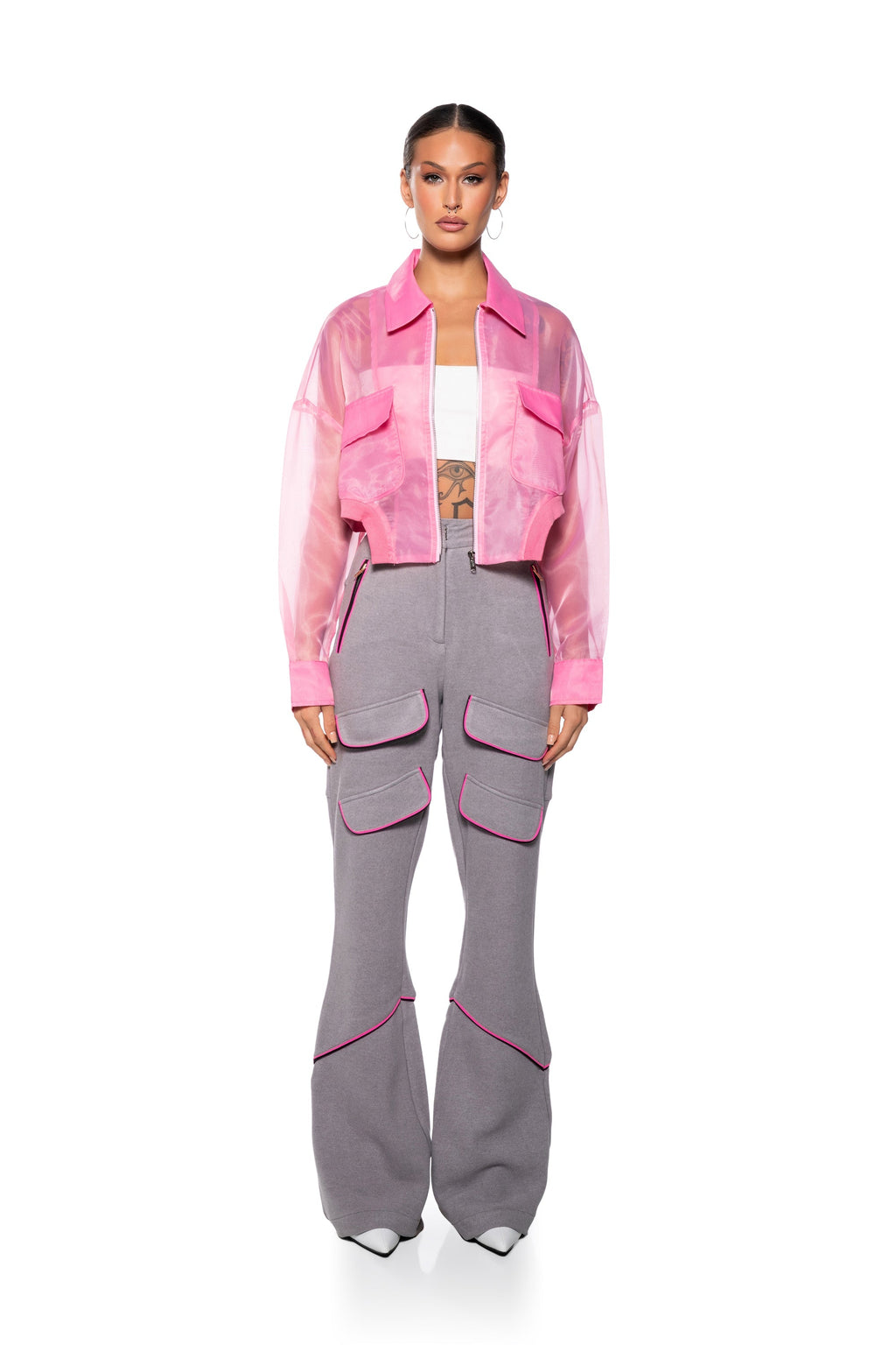 PINK FRIDAY KNIT FLARE TROUSER