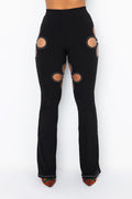 KYLIE CUT OUT RIBBED PANT