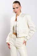 SHE KNOWS EMBROIDERED BOMBER