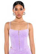 STYLIST VELVET CORSET TOP