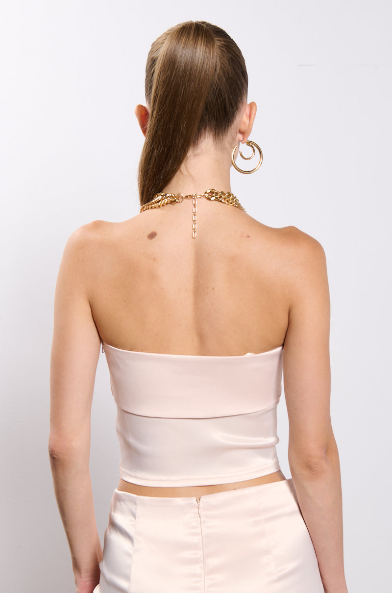 TALIA SATIN TUBE TOP
