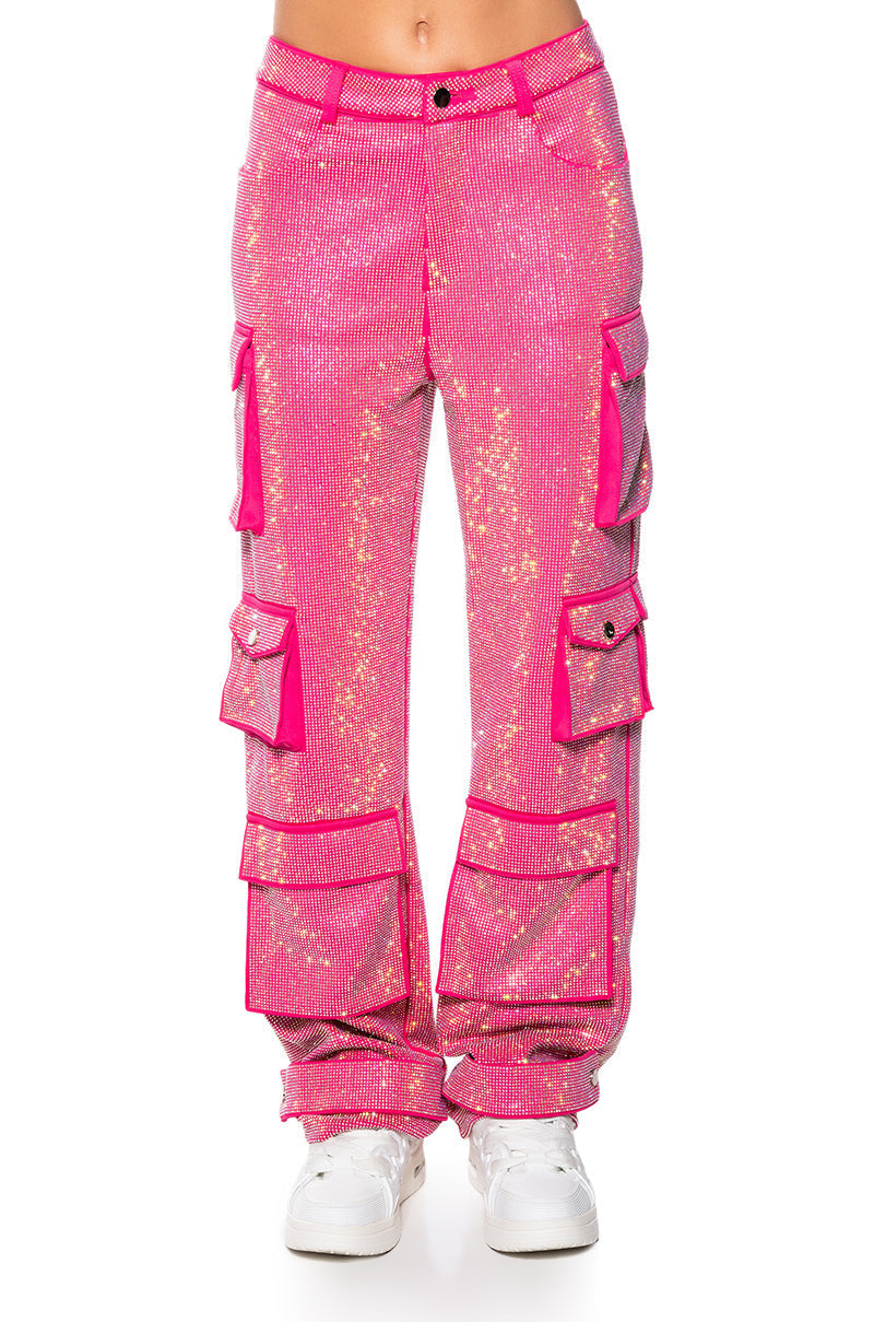 TAMARA RHINESTONE CARGO PANT
