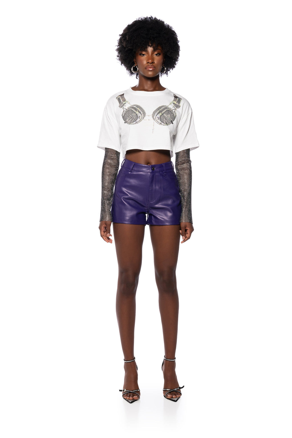 TE QUIERO FAUX LEATHER SHORT